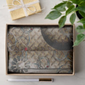 Steampunk, klokken en tandwielen tissuepapier (Geschenk)