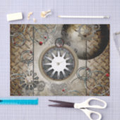 Steampunk, klokken en tandwielen tissuepapier (Craft)