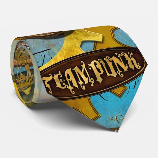 Steampunk-klokken en -tijd stropdas (Opgerold)