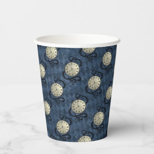 Steampunk klokken gothisch papieren bekers (Achterkant)