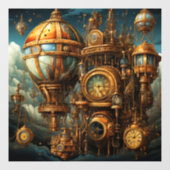 Steampunk Klokken Venster Cling Raamsticker (Vel)