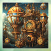 Steampunk Klokken Venster Cling Raamsticker (Vel 3)