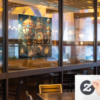 Steampunk Klokken Venster Cling Raamsticker