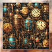 Steampunk Klokken Venster Cling Raamsticker (Vel 2)