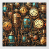 Steampunk Klokken Venster Cling Raamsticker (Vel)