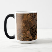 Steampunk klokken & versnellingen Victoriaans stij Magische Mok (Links)