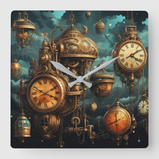 Steampunk Klokken Wall Clock (Voorkant)