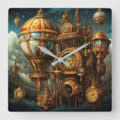Steampunk Klokken Wall Clock (Voorkant)