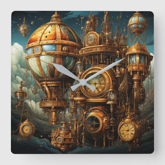 Steampunk Klokken Wall Clock (Voorkant)
