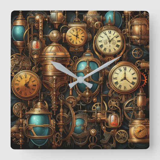 Steampunk Klokken Wall Clock (Voorkant)