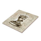 Steampunk-klokkenbreinhoofd in pot tegeltje (Zijkant)