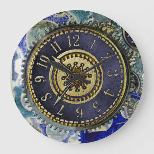 Steampunk klokwerk patroon grote klok