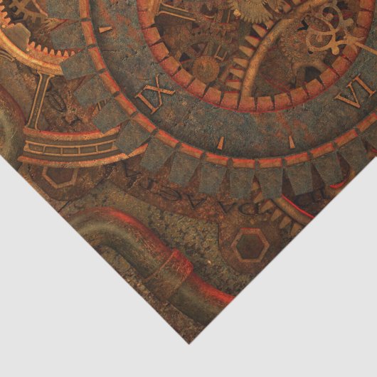 Steampunk-klokwerk Tissuepapier (Detail)