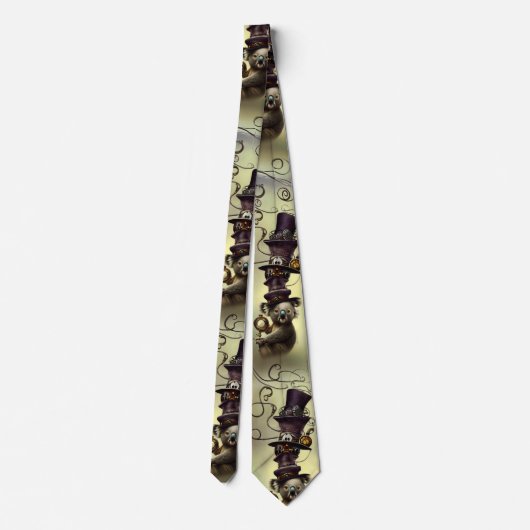 Steampunk Koala van Vele Petten Stropdas (Achterkant)