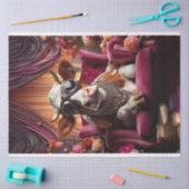 Steampunk Koe Roze Stoel  Decoupage Tissuepapier (Craft)