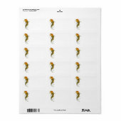 Steampunk Koi Adreslabel Etiket (Full Sheet)