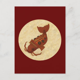 Steampunk Koi Briefkaart