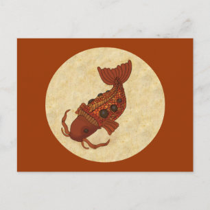 Steampunk Koi Briefkaart