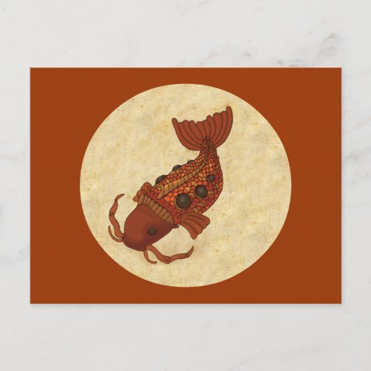 Steampunk Koi Briefkaart (Voorkant)