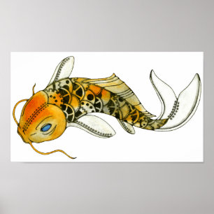 Steampunk Koi Poster