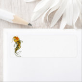 Steampunk Koi Retouradreslabel Etiket (Insitu)