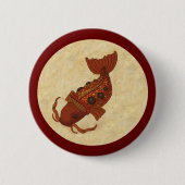 Steampunk Koi Ronde Button 5,7 Cm (Voorkant)
