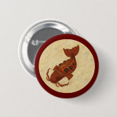 Steampunk Koi Ronde Button 5,7 Cm (Voorkant /achterkant)