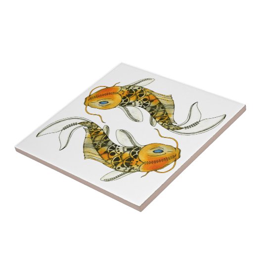 Steampunk Koi Tegeltje (Zijkant)