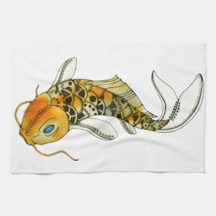 Steampunk Koi Theedoek