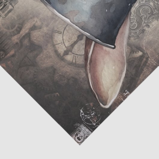 Steampunk Konijn Tissuepapier (Detail)