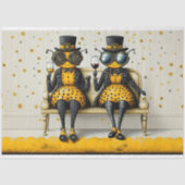 Steampunk Koninginbijen + Wijn AM7 Découpage Tissuepapier (Voorkant)