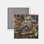 Steampunk Kookaburra Magneet (Voorkant / Achterkant)