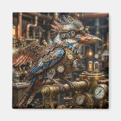 Steampunk Kookaburra Magneet (Voorkant)