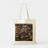 Steampunk Kookaburra Tote Bag (Achterkant)