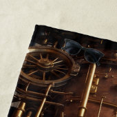 Steampunk koperen stoomtrein strandlaken (In situ)