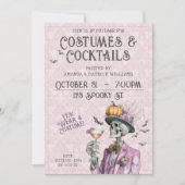 Steampunk kostuum cocktails volwassenen Halloween Kaart (Voorkant)