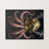 Steampunk Kraken Octopus Duikhelm Legpuzzel (Horizontaal)