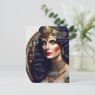 Steampunk krijger prinses briefkaart