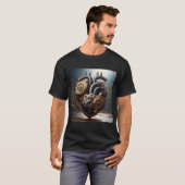 Steampunk kunstmatig hart t-shirt (Voorkant volledig)