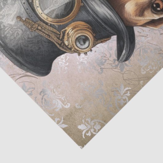 Steampunk Labrador Dog Tissuepapier (Detail)