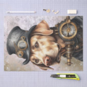 Steampunk Labrador Dog Tissuepapier (Craft)