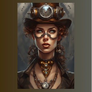 Steampunk Lace Woman Tissuepapier
