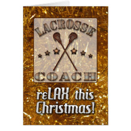 Steampunk Lacrosse Coach-kerstKaart