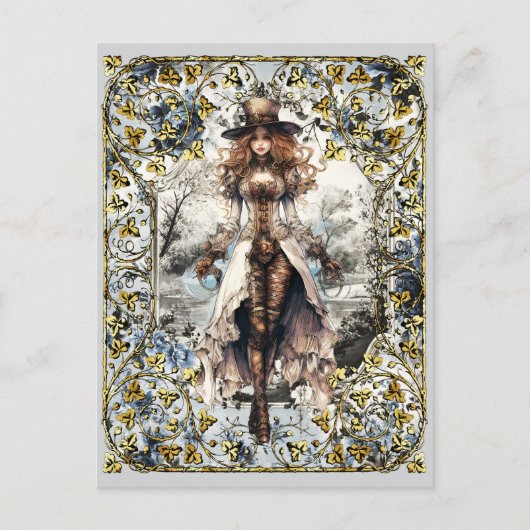 Steampunk Lady 105 Briefkaart (Voorkant)