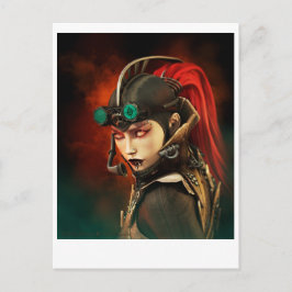 Steampunk Lady Briefkaart