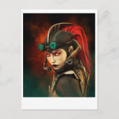 Steampunk Lady Briefkaart (Voorkant)