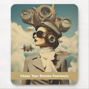 Steampunk Lady Chase Your Dreams zonder angst Muismat