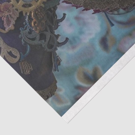 Steampunk Lady Decoupage Tissuepapier (Detail)