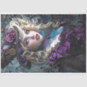Steampunk  Lady Decoupage Tissuepapier (Voorkant)