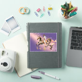 Steampunk Lady en mechanische paarden Sticker (iPad Cover)